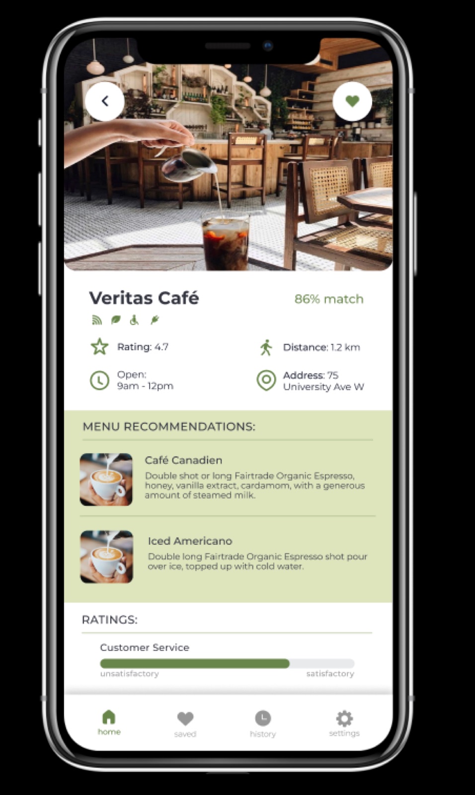 Volta app mockup